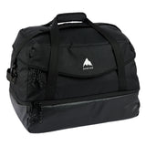 Burton Gig 70L Duffel Bag 2025 - A black duffel bag with a white logo featuring a mountain peak and the word "BURTON" in small letters below it.