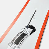 Burton Good Company B Grade Snowboard 2024 - A black-and-white image of a snowboard with an orange border, featuring a logo that reads "Good Company" in white letters on a black background.