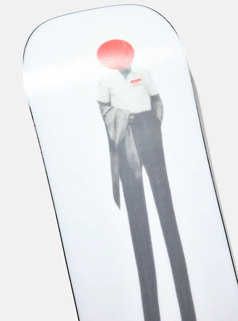 Burton Good Company B Grade Snowboard 2024 - A black snowboard with a white logo on the top left corner of the binding area.