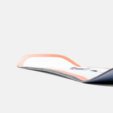 Burton Good Company B Grade Snowboard 2024 - A white snowboard with a pink stripe along its edge.