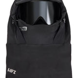 Anon MFI Fleece Helmet Hood - A black fleece hood with a white logo on the left side.