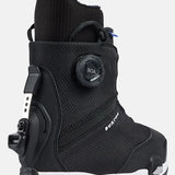 Burton Junior's Step On Snowboard Boot 2025 - Black snowboard boot with a textured pattern on the side and a round black BOA dial.