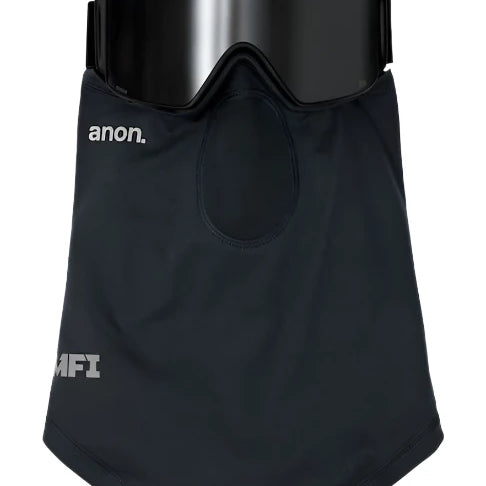 Anon MFI Lightweight Neckwarmer 2025 - Black neck warmer with a smooth, matte finish and a subtle logo on the left side.