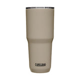 CamelBak Horizon Tumbler 30 Oz 2022 - A tan tumbler with a clear lid and black writing on the side.