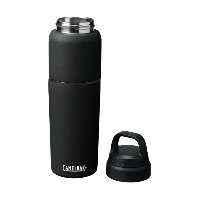 CamelBak MultiBev 22 oz Bottle / 16 oz Cup - A reusable water bottle with a built-in 16 oz cup, featuring a sleek design and durable construction.