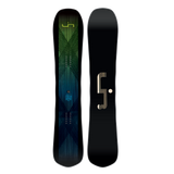 Lib Tech Cygnus BM Snowboard 2025 - A snowboard with a green and blue gradient pattern on its top surface.