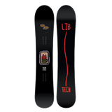 Lib Tech Lib Rig Snowboard 2025 - A black snowboard with a brown and red graphic of a mug on it.