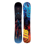 Lib Tech Rasman Snowboard 2025 - A black snowboard with a wolf howling at the moon graphic, featuring red and blue hues.