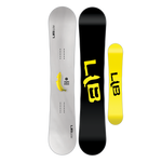 Lib Tech Skate Banana Snowboard 2025 - A snowboard with a banana-shaped graphic on its top surface.