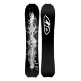 Lib Tech Orca Snowboard 2025 - A black snowboard with a white abstract design on top of it.