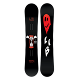 Lib Tech Women's Two Time Snowboard 2025 - Black snowboard with white logo and red outline on top sheet.