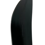 Rome Mechanic Snowboard 2025 - A black snowboard with a subtle wood grain texture and white accents on the bindings.