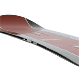 Rome Rene-Gade Snowboard 2025 - A red snowboard with a black stripe down the middle and white lettering on top.