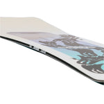 Rome Junior's Slapstick Snowboard 2025 - A white snowboard with a blue and gray graphic of a wolf howling at the moon.