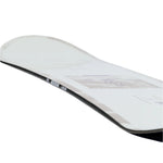Rome Stale Crewzer Snowboard 2025 - White snowboard with a black graphic on top and a black base.