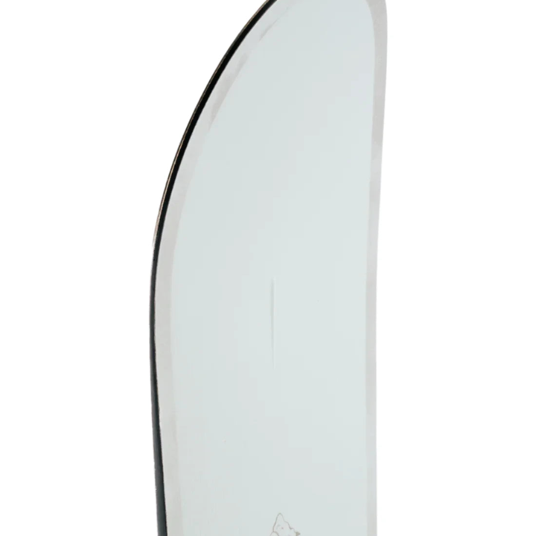 Rome Stale Crewzer Snowboard 2025 - A white snowboard with a black outline of a crew logo at the bottom.