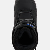 Burton Junior's Smalls BOA Snowboard Boot 2025 - Black snowboard boot with a textured pattern on the upper and a blue logo on the tongue.
