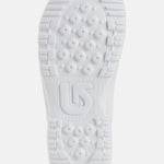 Burton Junior's Smalls Boa Snowboard Boot 2025 - White snowboard boot with a textured rubber sole and laces.