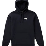 Burton Michi Albin Burtin Hoodie - A black hoodie with a small white logo on the chest featuring a bird in flight.