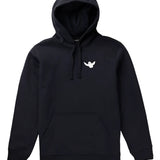 Burton Michi Albin Burtin Hoodie - A black hoodie with a small white logo on the chest featuring a bird in flight.