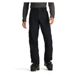 Obermeyer Foraker Shell Pant 2025 - Black snow pants with a subtle white stripe pattern on the side of the leg.