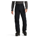 Obermeyer Foraker Shell Pant 2025 - Black snow pants with a subtle white stripe pattern on the side of the leg.