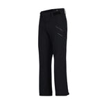 Obermeyer Foraker Shell Pant 2025 - Black ski pants with a zippered pocket on the thigh and adjustable cuffs.