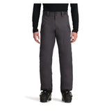 Obermeyer Foraker Shell Pant 2025 - A pair of dark gray snow pants with a subtle pattern and zippered pockets.