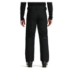 Obermeyer Orion Insulated Pant 2025 - Black insulated ski pants with a zippered pocket on the right thigh and adjustable Velcro straps at the waist.