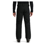 Obermeyer Orion Insulated Pant 2025 - Black insulated ski pants with a zippered pocket on the right thigh and adjustable Velcro straps at the waist.