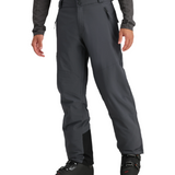 Obermeyer Alpinist Stretch Pant 2025 - Dark gray snow pants with a subtle pattern of thin, darker gray stripes on the upper thigh area.