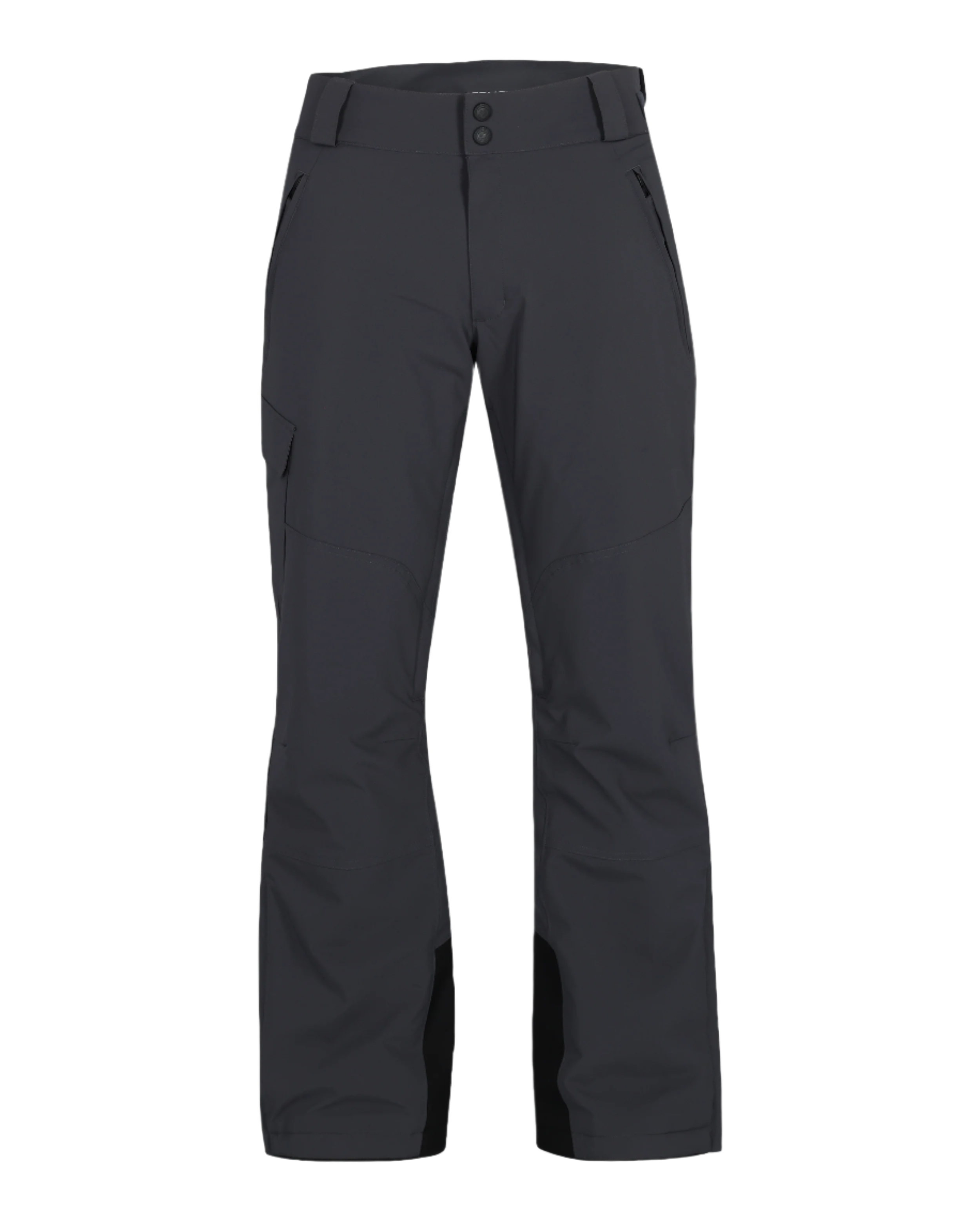 Obermeyer Alpinist Stretch Pant 2025 - Black ski pants with a subtle white stripe on the side of one leg.