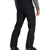 Obermeyer Alpinist Stretch Pant 2025 - Black pants with a subtle white logo on the left thigh and two zippered pockets on the back.