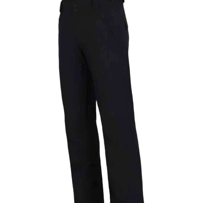 Obermeyer Alpinist Stretch Pant 2025 - Black ski pants with a subtle white stripe on the side seam.