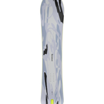 Snowboard with a camouflage pattern on a white background