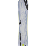 Snowboard with a camouflage pattern on a white background