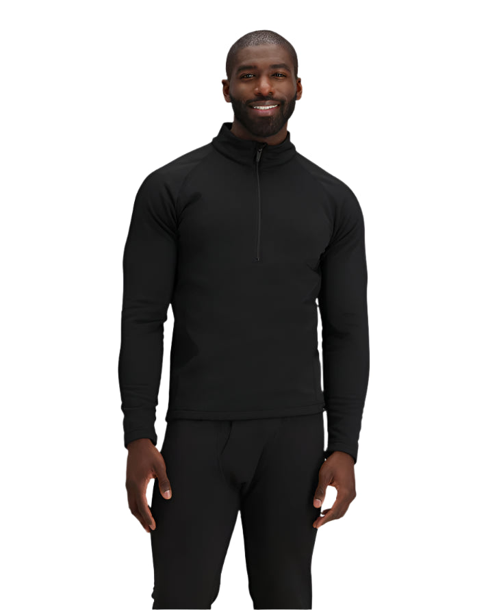 Obermeyer UltraGear 1/4 Zip Top 2025 - Black zip running down center of chest, long sleeves.