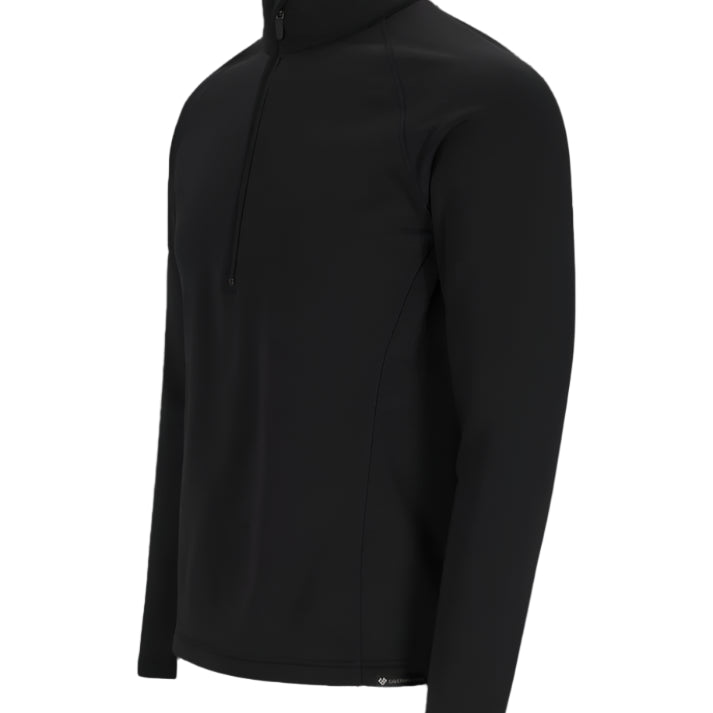 Obermeyer UltraGear 1/4 Zip Top 2025 - A black quarter-zip pullover with a high collar and zippered chest pocket.