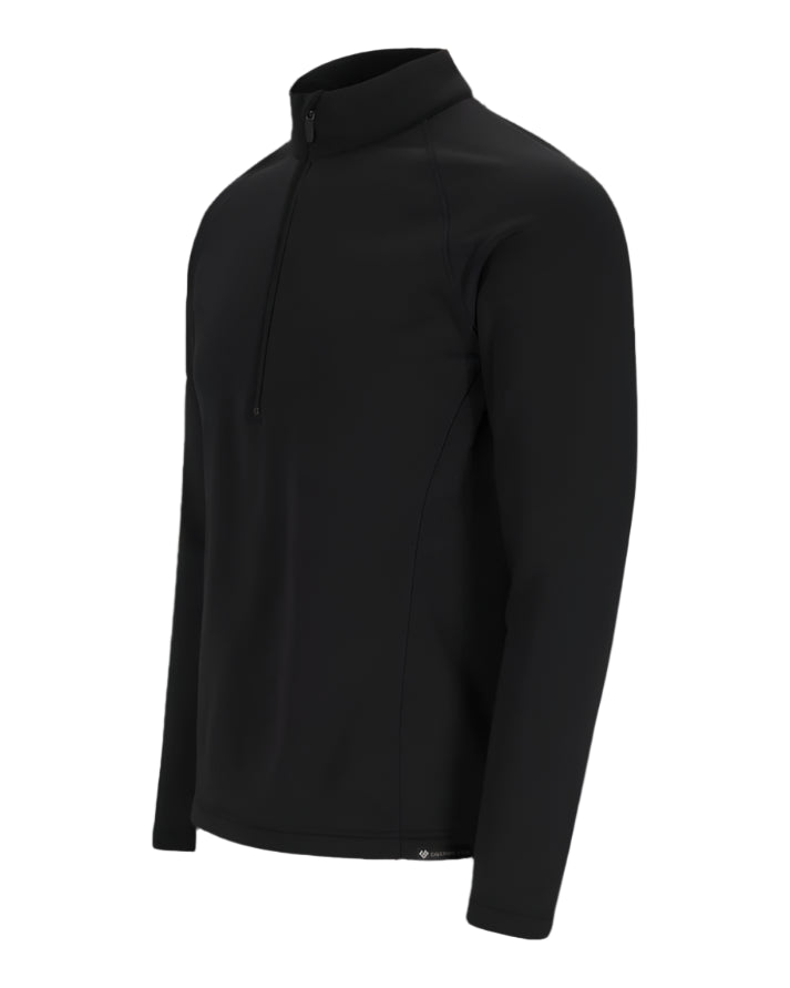 Obermeyer UltraGear 1/4 Zip Top 2025 - A black quarter-zip pullover with a high collar and zippered chest pocket.