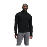 Obermeyer Flex 1/4 Zip T Neck 2025 - A black quarter-zip pullover with a high collar and zippered chest pocket.