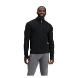 Obermeyer Flex 1/4 Zip T Neck 2025 - A black quarter-zip pullover with a high collar and zippered chest pocket.