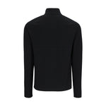 Obermeyer Flex 1/4 Zip T Neck 2025 - A black zip-up sweater with a high collar and long sleeves.