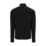 Obermeyer Flex 1/4 Zip T Neck 2025 - A black zip-up sweater with a high collar and long sleeves.