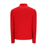 Obermeyer Flex 1/4 Zip T Neck 2025 - A red zip-up sweater with a high collar and long sleeves.