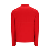 Obermeyer Flex 1/4 Zip T Neck 2025 - A red zip-up sweater with a high collar and long sleeves.