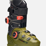 K2 Cortex 120 Zonal BOA ski boots feature a green colorway and visible BOA dial.