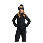 Obermeyer Teen Girls' Rylee Insulated Jacket 2025 - Black jacket with a high collar and zippered pockets on both sides.