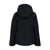 Obermeyer Teen Girls' Rylee Insulated Jacket 2025 - A black insulated jacket with a hood, featuring a zippered front and two side pockets.