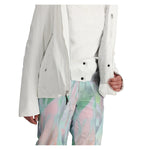 Obermeyer Teen Girls' Rylee Insulated Jacket 2025 - A white jacket with a zippered chest pocket and silver zipper pull.
