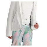 Obermeyer Teen Girls' Rylee Insulated Jacket 2025 - A white jacket with a zippered chest pocket and silver zipper pull.